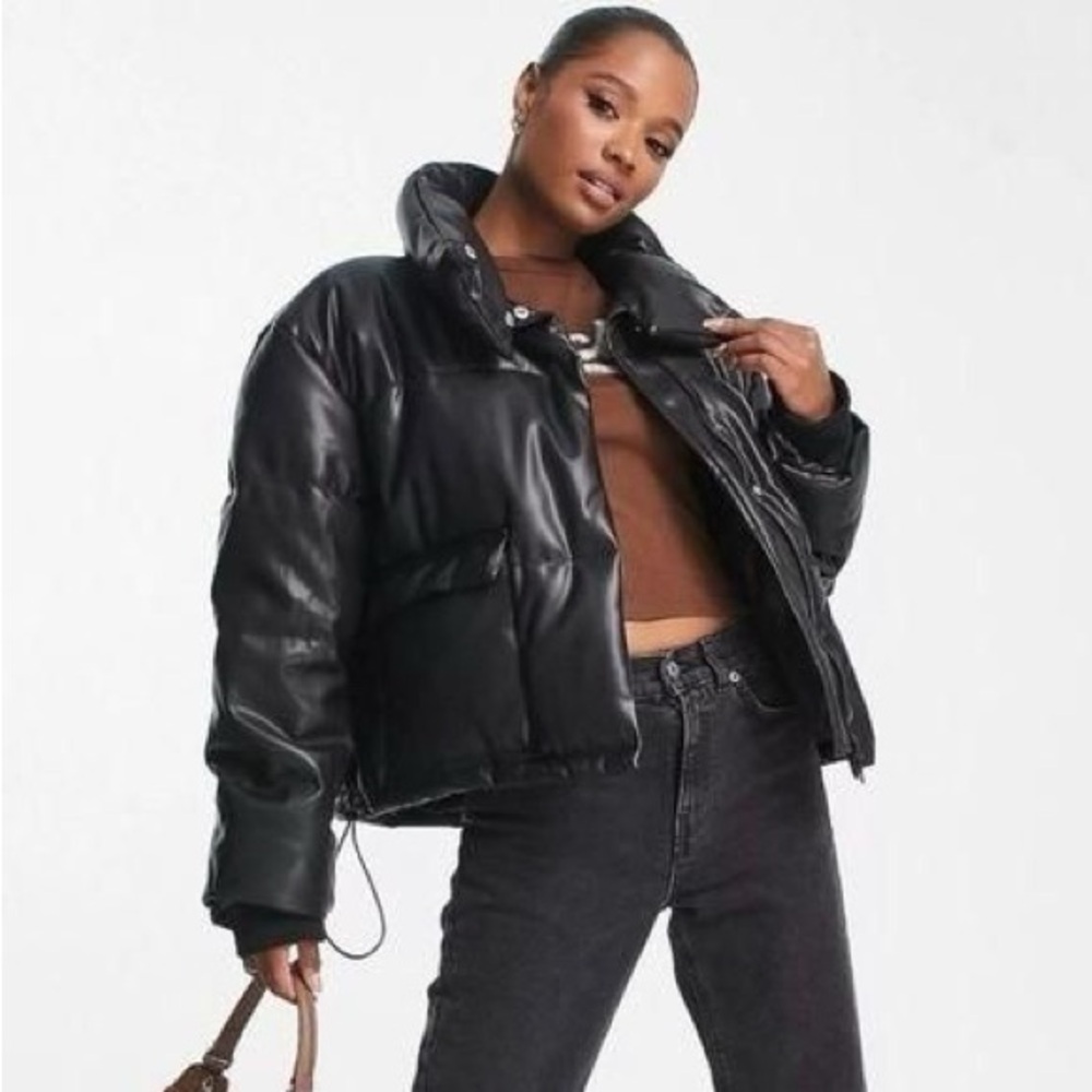 Rebecca Minkoff |Blk Oversized  Leather Full Zip Jacket Size M NWT!!!